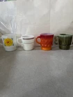 Vintage Mug Lot Fire-King, Pyrex & Japan Pottery – Set of 4 Milk Glass & Ceramic