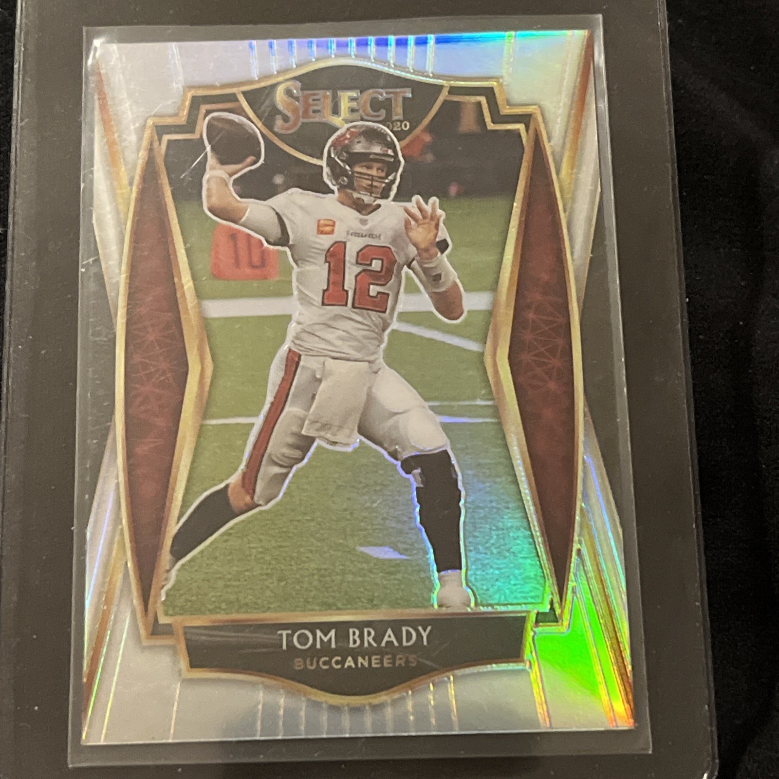 2020 Panini Select Tom Brady Clean Card #101 Premier Level SP Silver Prizm Holo!