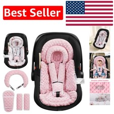 Adjustable Infant Car Seat Insert - Cozy Cushion for Newborns and Preemies, Pink