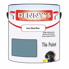Dennys Tile Kitchen Tile Paint - Aero Steel Blue