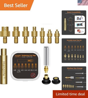 Heat-Set Insert Tips for Threaded Inserts M2 M2.5 M3 M4 M5 M6 M8, Soldering I...