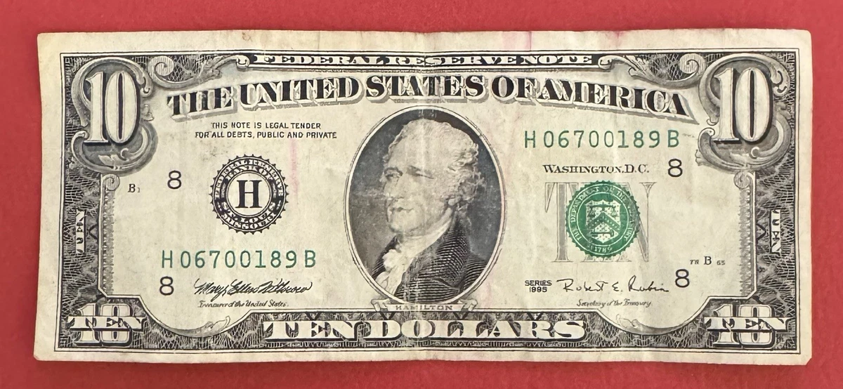 Circulated $10 1995 US Federal Reserve Small Notes for sale | eBay