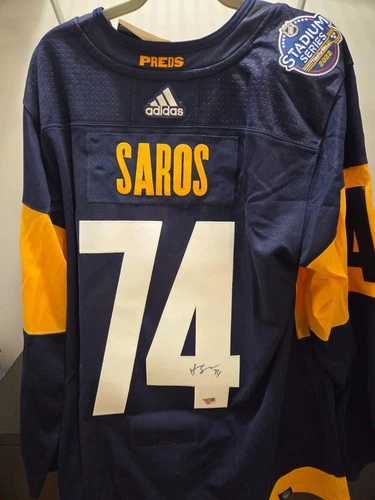 2025 Fanatics Under Wraps NHL Autographed Jersey Juuse Saros Nashville Predators