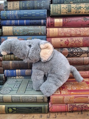 Vintage Chad Valley grauer Elefant Plüschtier Kuscheltier 