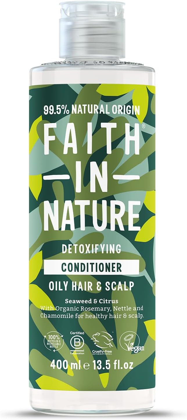 Faith In Nature Natural Seaweed & Citrus Conditioner, Detoxifying for Oily Hair