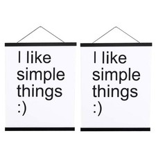2 Pack Magnetic Poster Hanger Frame, 20x28 20x30 20x26 Light Wood Wooden Magn...