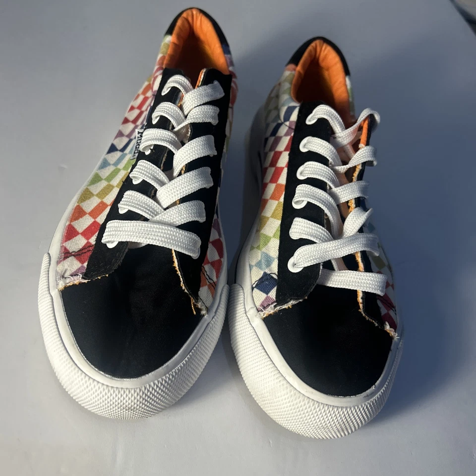 Mudd Brand Checkerboard Rainbow Poppy-O Zapatillas Patinadoras Para Mujer Talla 11 Zapato Foto 4 de 4