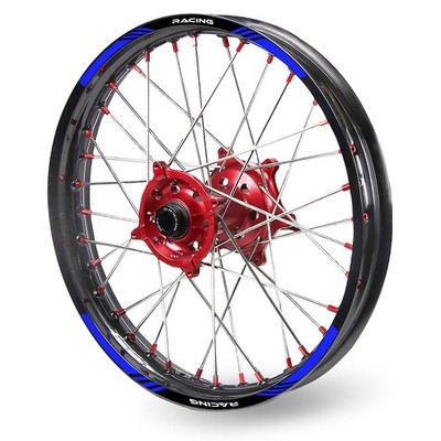 Blue Dirtproof 21''F&18''R Rim Wheel Sticker P03B For Kawasaki KX 450X 2021