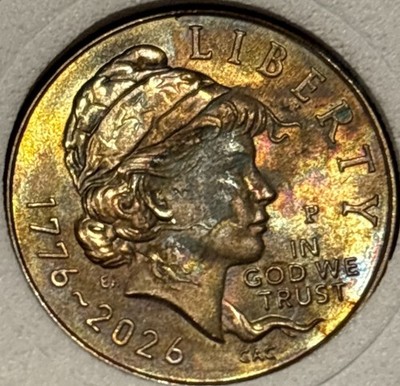 High Grade! 2026 P Dime semi sesquicentennial Emerging Liberty Toned Coin