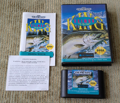 King Salmon The Big Catch Sega Genesis Complete CIB Registration Card Manual