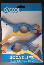 O2COOL Boca Clips Heavy Duty Towel Clips Parrot Design