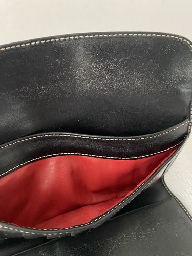 Dooney Bourke Vintage Monogram Wallet Canvas Leather Blue Black - Picture 8 of 12