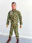 Vintage Hasbro G.I. Joe Doll Action Figure 12” with Camo Fatigues Outfit 1964
