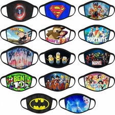 Bambini Ragazzi Viso Lavabili Traspirante Riutilizzabile Bocca Protezione Fun