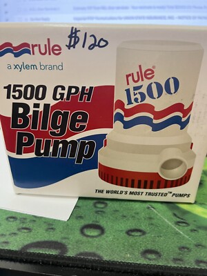 rule 1500 GPH Bilge Pump 12 VDC/1-118'' discharge