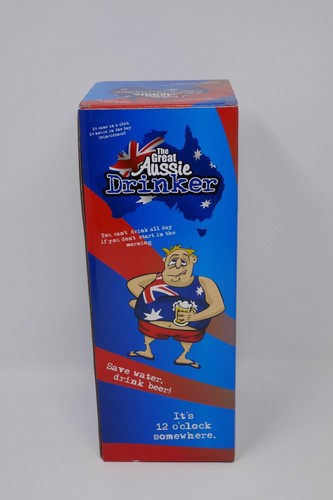The Great Aussie Drinker 12" Tall Novelty Glass NEW - Picture 4 of 8