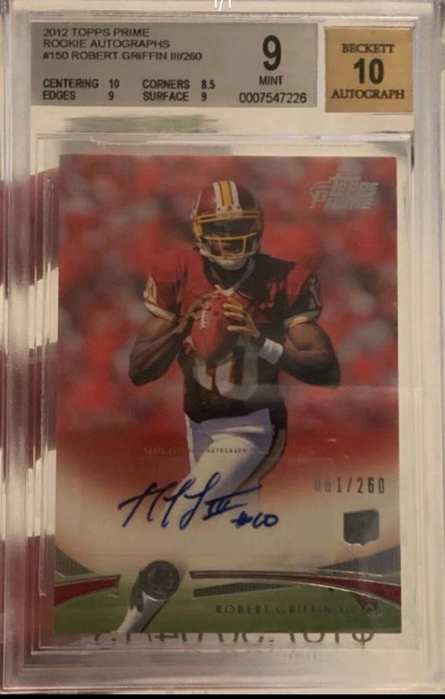 Robert Griffin III Topps Prime #150 Autograph