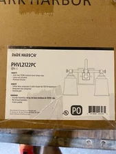 Park Harbor Antonia 2 Light 13-1/4" Wide Bathroom Vanity Light w/Frosted Glass