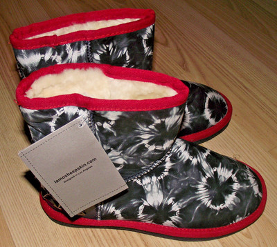 NWT LAMO Womens TYE DYE Real Sheepskin Ankle Boots AMERICAN STAR 