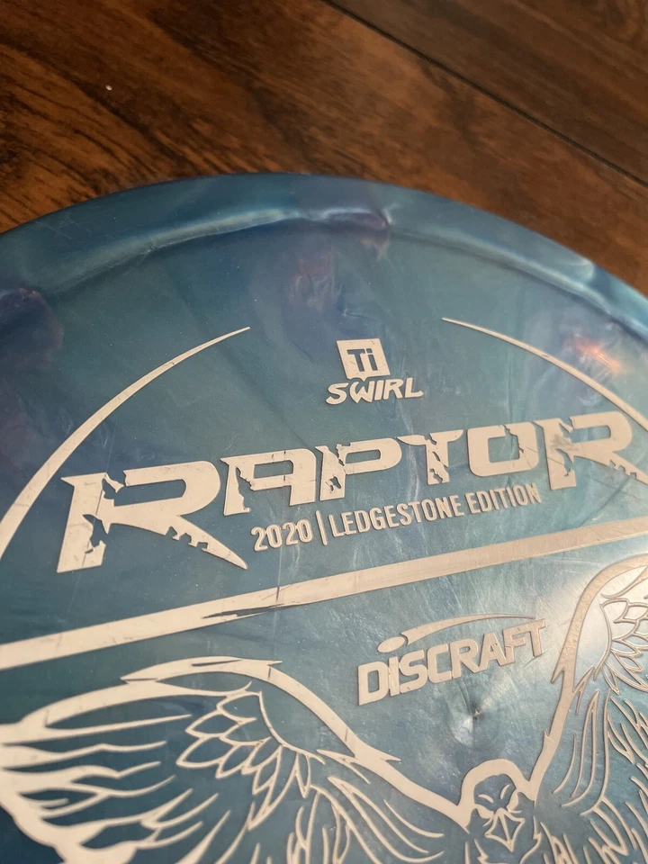 Discraft Ti Swirl 2020 Ledgestone Edition Raptor Blue Fairway Driver No Ink 175g - Image 4 of 4