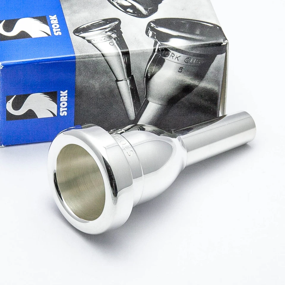 Boquilla trombón cigüeña plateada caña grande, BT5 peso pesado ¡NUEVA! ¡Envío rápido! Foto 2 de 4