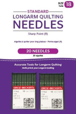 Longarm Quilting Needles - Standard Point (R) Size 18 (Pack of 20)