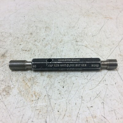Go / No Go 7/16'' x 26 - WEISS - Go/No Go Stecker Gewindelehre (gebraucht)