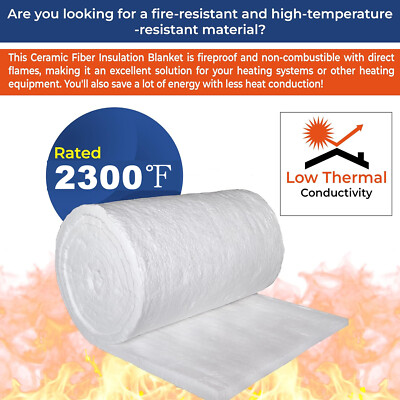 #ad Ceramic Fiber Blanket 2300F High Temp Thermal Insulation 1quot; x 24quot; x 142quot; $64.00