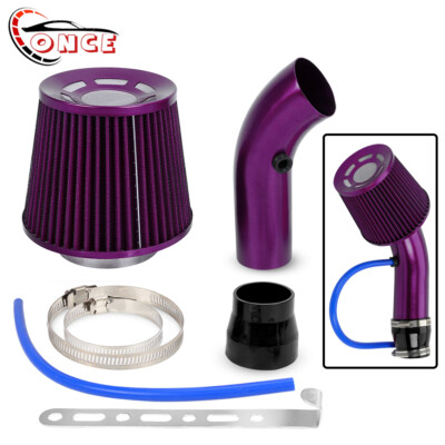 Car Cold Air Intake Filter Induction Kit 3'' Pipe Aluminum Power Flow Hose System