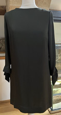 H & M Olive green dress, bow on sleeve detail. Size EUR 38