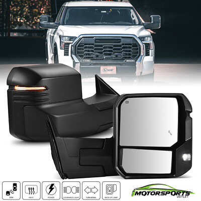 #ad Fit 2022 2024 Toyota Tundra Power Heated Towing Mirrors Pair Turn Signal BSM $389.98