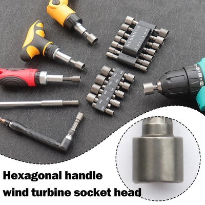 Hex Socket Sleeve Nozzles Nut Driver Set Power Nuts Socket Driver K2Q9