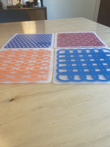 4 Thick Plastic Flexible Cutting Mats Labeled Poultry, Beef, Seafood, Pork - Picture 6 of 7