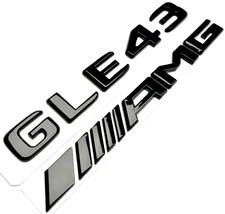 #2 GLE43 + AMG BLACK REPLACEMENT FOR MERCEDES LIFTGATE REAR TRUNK EMBLEM BADGE