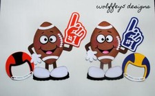 FOOTBALL SUPER BOWL KID premade paper piecing scrapbook die cut piece album 3D