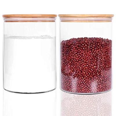 2 Set Large Glass Food Storage for Kitchen Corner 100FL OZ LEAVES AND TREES Y