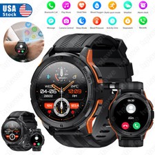 Military Smart Watches for Men Answer/Make Calls Tactical Rugged Fitness Tracker