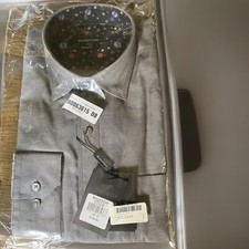 Bugatti classic fit long sleeve men  s shirt size medium gray