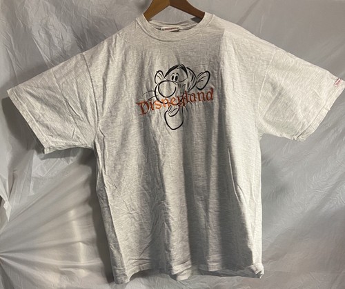 Vintage Tigger Disneyland Gray Embroidery Shirt-Made in the USA -Size XL - Picture 2 of 7