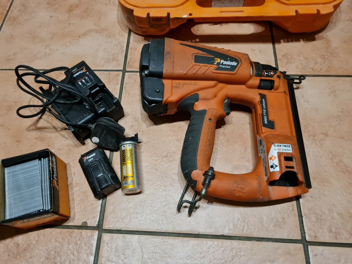 Paslode Impulse IM65 F16 Lithium Gas Finishing Nailer 2nd fix nail gun