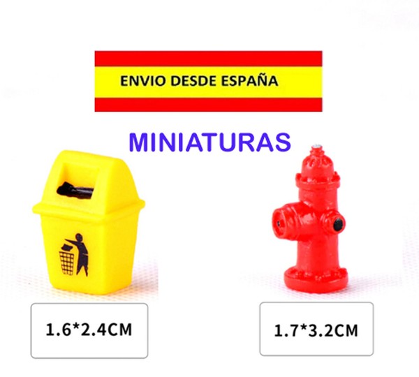 TRENES MAQUETAS DIORAMAS CASAS DE MU�ECAS HIDRANTE PAPELERA MODELISMO MINIATURAS