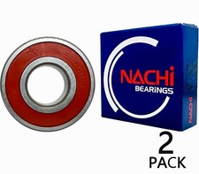  2PACK NACHI 6204-2NSE9CM 20X47X14MM Double Rubber Sealed Bearings 6204RS 6204