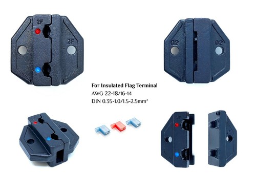 GIZWIZ Quick Change Ratchet Crimp Tool 3 Die Sets For Flag & Ring Terminal - Picture 5 of 8