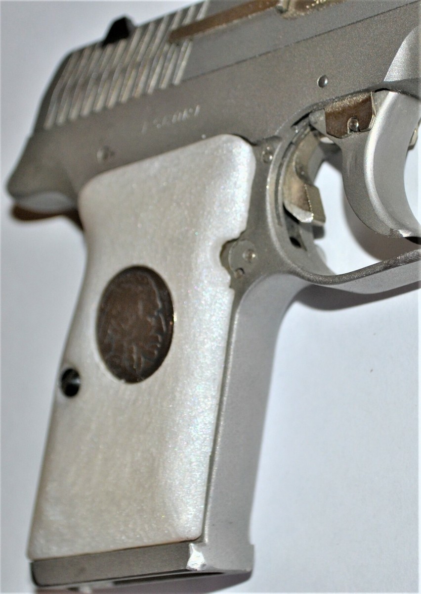American Arms Escort 380 pistol grips pearl white plastic with