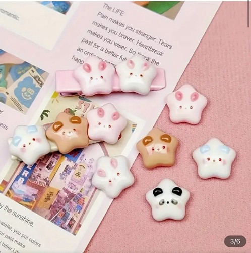 15pcs Mini Bunny Bear Stars Kawaii For Croc Accessories Shoe Charm - Picture 3 of 4
