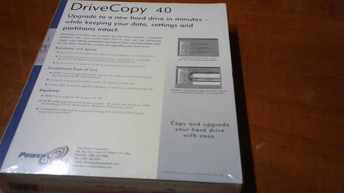 Power Quest ® Drive Image ® 4.0 © 2000 On CD With Manual SEALED ! - Picture 2 of 4