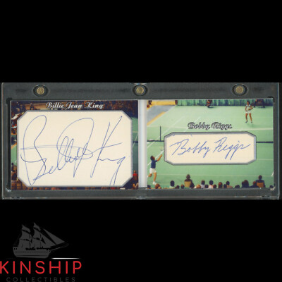 Billie Jean King & Bobby Riggs signed Cut Custom Booklet JSA COA Tennis ...