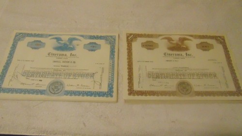 25 VINTAGE CINERAMA,INC STOCK CERTIFICATES - Picture 4 of 4