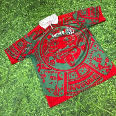 Red Mexico Soccer Jersey 1998 Mexico Home World Cup 98 HERNANDEZ