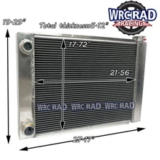 27" x 19" Universal Radiator fit Core DUAL PASS Ford Mopar Aluminum Performance